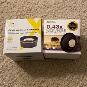 0.43x Wide Angle Lens 2.2x High Definition Lens
